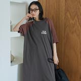【汗染み軽減】アソートナンバリングロゴプリント ラグランTシャツワンピース | coen【women】 | 詳細画像4