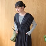 サンドウォッシュ Vネックフレンチスリーブサロペット | coen【women】 | 詳細画像5
