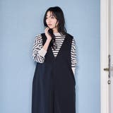 ポリツイル Vネック サロペット | coen【women】 | 詳細画像2