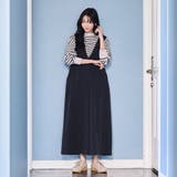 BLACK | ポリツイル Vネック サロペット | coen【women】