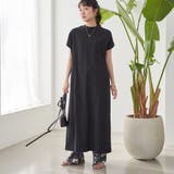 BLACK | USAコットンアソートリピTワンピース | coen【women】