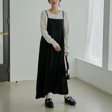 BLACK | サテンキャミワンピース | coen【women】