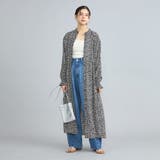 BLACK | 小花柄プリントフリルバンドカラーシャツワンピーズ | coen【women】