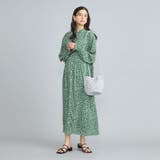 KELLY | 小花柄プリントフリルバンドカラーシャツワンピーズ | coen【women】