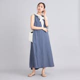 NAVY | 接触冷感リネンレーヨンフレアワンピース | coen【women】