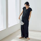 BLACK | 【WELLTECT】ウエストギャザーサロペット | coen【women】
