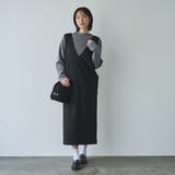 BLACK | REVERSEWARMVネックジャンパースカート | coen【women】