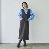 DK.GRAY | REVERSEWARMVネックジャンパースカート | coen【women】