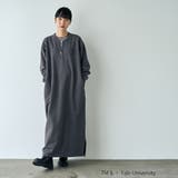 DK.GRAY | YALE別注ロゴプリントハーフジップワンピース | coen【women】