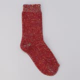 RED | メランジテンジククルーソックス | coen【women】