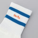 ライン×ロゴ刺繍 クルーソックス | coen【women】 | 詳細画像2 