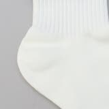 ライン×ロゴ刺繍 クルーソックス | coen【women】 | 詳細画像3 