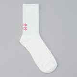 その他1 | ロゴ刺繍 ジャガード クルーリブソックス | coen【women】