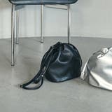 BLACK | 【再入荷・新色登場】レザーライク巾着ショルダーバッグ | coen【women】