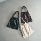 レザーライク ギャザーワンショルダートートバッグ | coen【women】 | 詳細画像3 