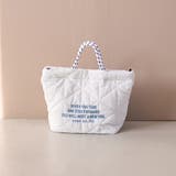 WHITE | 【再入荷/新色登場】ロゴ刺繍キカキルトショルダーバッグ（Mサイズ） | coen【women】