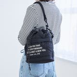【再入荷・新色登場】ロゴ刺繍 幾何柄 キルト巾着ショルダーバッグ | coen【women】 | 詳細画像2
