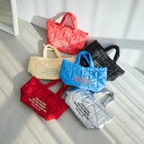 ロゴ刺繍 幾何柄 キルトランチトートバッグ | coen【women】 | 詳細画像2