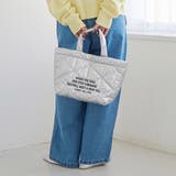 ロゴ刺繍 幾何柄 キルトランチトートバッグ | coen【women】 | 詳細画像4