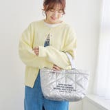 SILVER | ロゴ刺繍 幾何柄 キルトランチトートバッグ | coen【women】