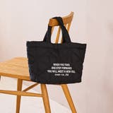 BLACK | 【再入荷・新色登場】ロゴ刺繍 幾何柄 キルトランチトートバッグ | coen【women】
