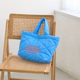 LT.BLUE | 【再入荷・新色登場】ロゴ刺繍 幾何柄 キルトランチトートバッグ | coen【women】