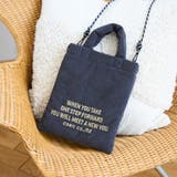 DK.GRAY | ロゴ刺繍コーデュロイショルダーバッグ | coen【women】