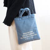 LT.BLUE | ロゴ刺繍コーデュロイショルダーバッグ | coen【women】