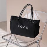 BLACK | coenロゴ ポリキャンバスショルダーバッグ | coen【women】