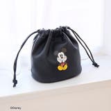 BLACK | 【MICKEY（ミッキー）/別注】レザーライク巾着バッグ | coen【women】