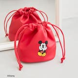 RED | 【MICKEY（ミッキー）/別注】レザーライク巾着バッグ | coen【women】