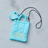 LIME | ロゴ刺繍 幾何柄 キルト2wayショルダーバッグ | coen【women】