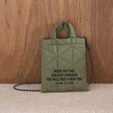 OLIVE | 【再入荷/新色登場】ロゴ刺繍 幾何柄 キルト2wayショルダーバッグ | coen【women】