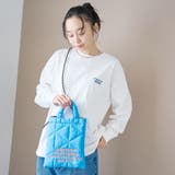 LT.BLUE | ロゴ刺繍 幾何柄 キルト2wayショルダーバッグ | coen【women】