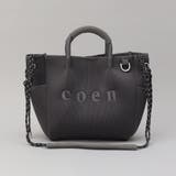 coen（コーエン）ロゴ刺繍 メッシュパフ2wayトートバッグ（Mサイズ） | coen【women】 | 詳細画像11 