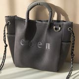 coen（コーエン）ロゴ刺繍 メッシュパフ2wayトートバッグ（Mサイズ） | coen【women】 | 詳細画像7 