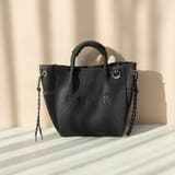 BLACK | coen（コーエン）ロゴ刺繍 メッシュパフ2wayトートバッグ（Mサイズ） | coen【women】