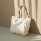 coen（コーエン）ロゴ刺繍 メッシュパフトートバッグ | coen【women】 | 詳細画像3 