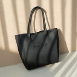 BLACK | coen（コーエン）ロゴ刺繍 メッシュパフトートバッグ | coen【women】
