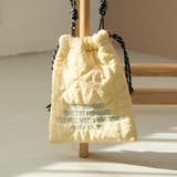 ロゴ刺繍 幾何柄 キルト巾着ショルダーバッグ（Sサイズ） | coen【women】 | 詳細画像12 