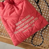 ロゴ刺繍 幾何柄 キルト巾着ショルダーバッグ（Sサイズ） | coen【women】 | 詳細画像6 