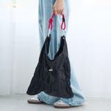 BLACK | 2wayパラコードギャザーハンドバッグ（Sサイズ） | coen【women】