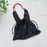 BLACK | 2wayパラコードギャザーハンドバッグ（Mサイズ） | coen【women】