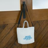 OFF WHITE | ロゴ刺繍 メッシュパフ2wayショルダーバッグ(Mサイズ) | coen【women】