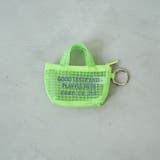 LIME | ロゴ刺繍 メッシュミニポーチキーホルダー | coen【women】