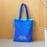 COBALT | ロゴ刺繍 配色デザイン巾着トートバッグ | coen【women】