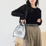 SILVER | 【新型登場】ロゴ刺繍キカキルト 2way巾着ショルダーバッグ | coen【women】