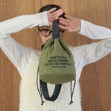 OLIVE | 【新型登場】ロゴ刺繍キカキルト 2way巾着ショルダーバッグ | coen【women】