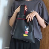 【MICKEY（ミッキー）/別注】配色パイピング レザーライクショッパーバッグ | coen【women】 | 詳細画像3 