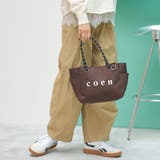 coen（コーエン）シルバーロゴ キャンバストートバッグ（Mサイズ） | coen【women】 | 詳細画像3 